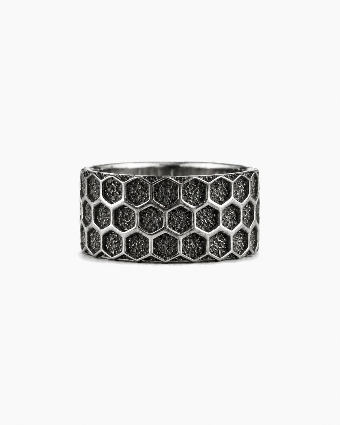 Honeycomb Hexagon Ring  Ring Charmora Jewelry