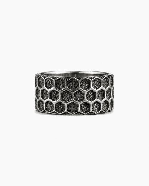 Honeycomb Hexagon Ring  Ring Charmora Jewelry