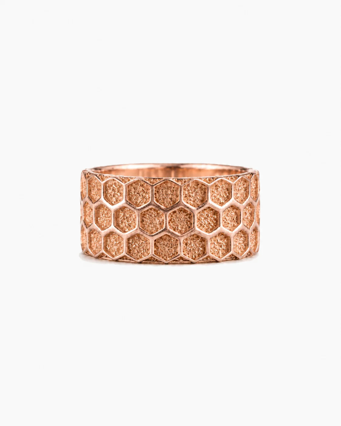 Honeycomb Hexagon Ring  Ring Charmora Jewelry