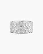 Honeycomb Hexagon Ring  Ring Charmora Jewelry