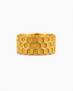 Honeycomb Hexagon Ring  Ring Charmora Jewelry