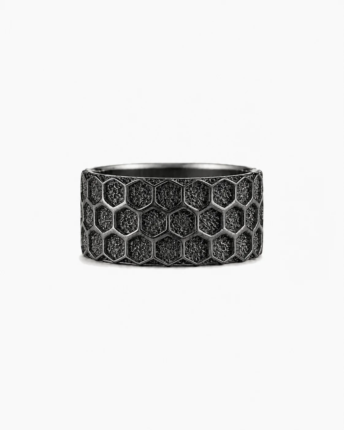 Honeycomb Hexagon Ring  Ring Charmora Jewelry