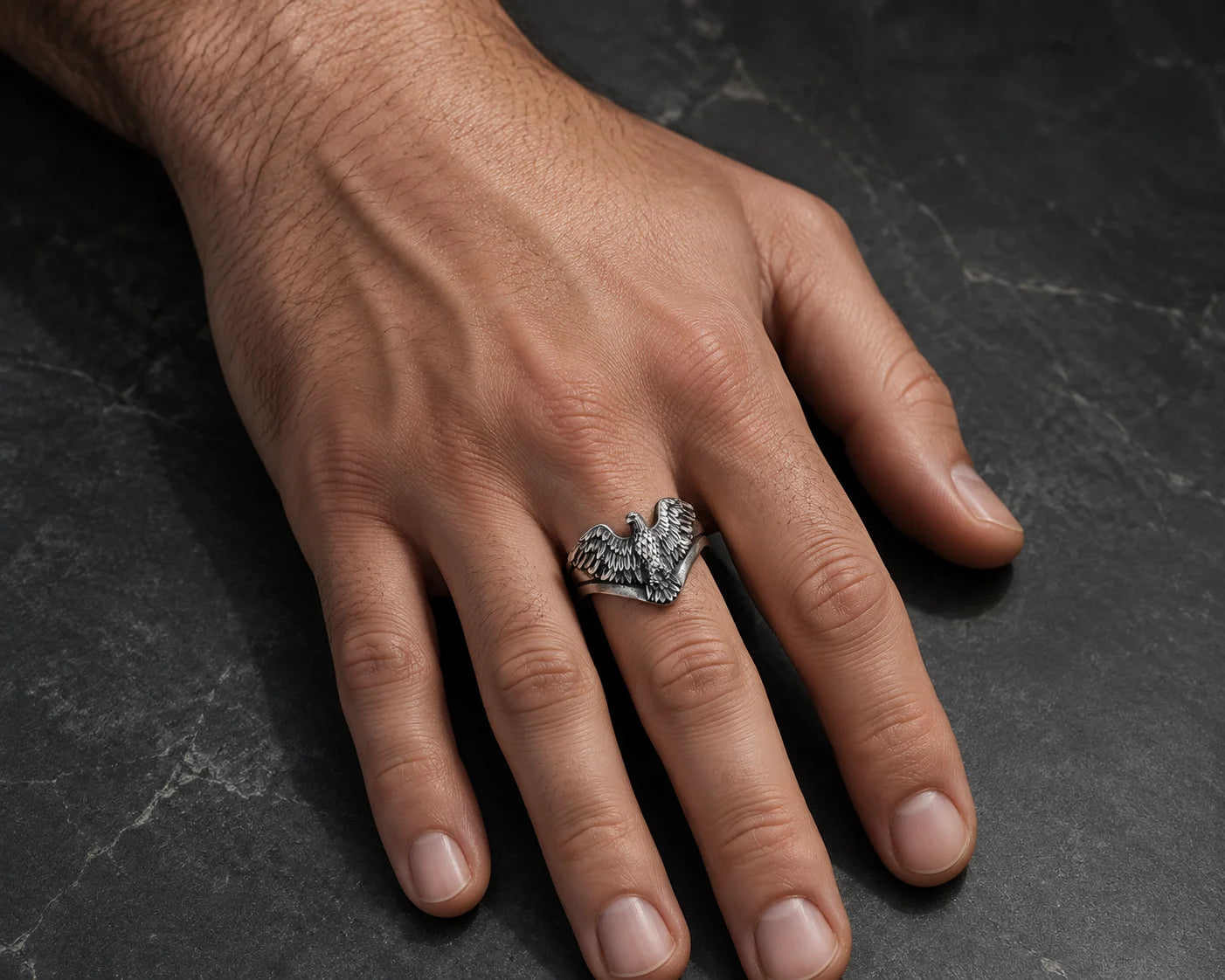 American Eagle Patriotic Bird Wrap Ring  Ring Charmora Jewelry
