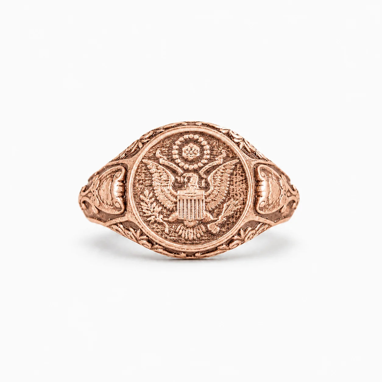 American Coat of Arms Eagle Crest Signet Ring  Ring Charmora Jewelry