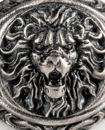 Sculpted Lion Head Signet Ring  Ring Charmora Jewelry