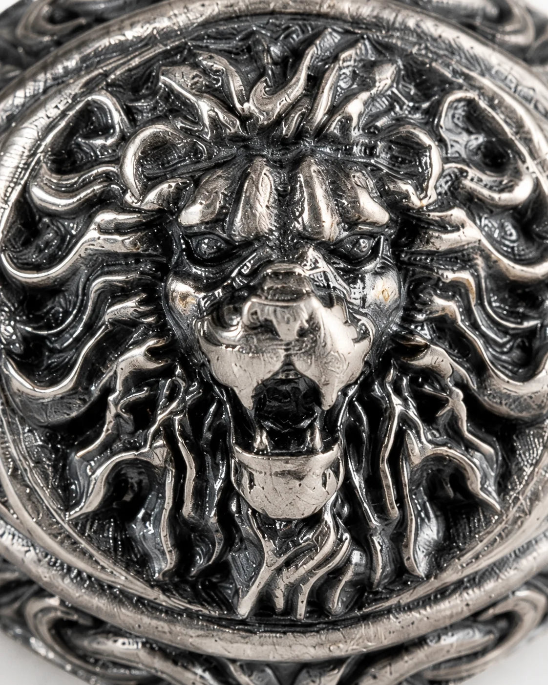 Sculpted Lion Head Signet Ring  Ring Charmora Jewelry