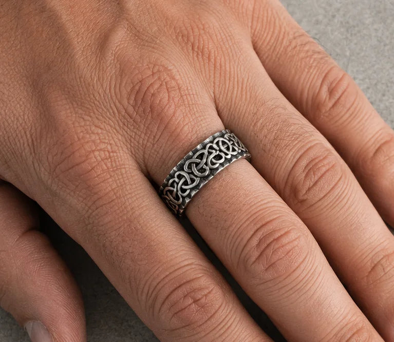 Triquetra Celtic Knot Motif Ring  Ring Charmora Jewelry