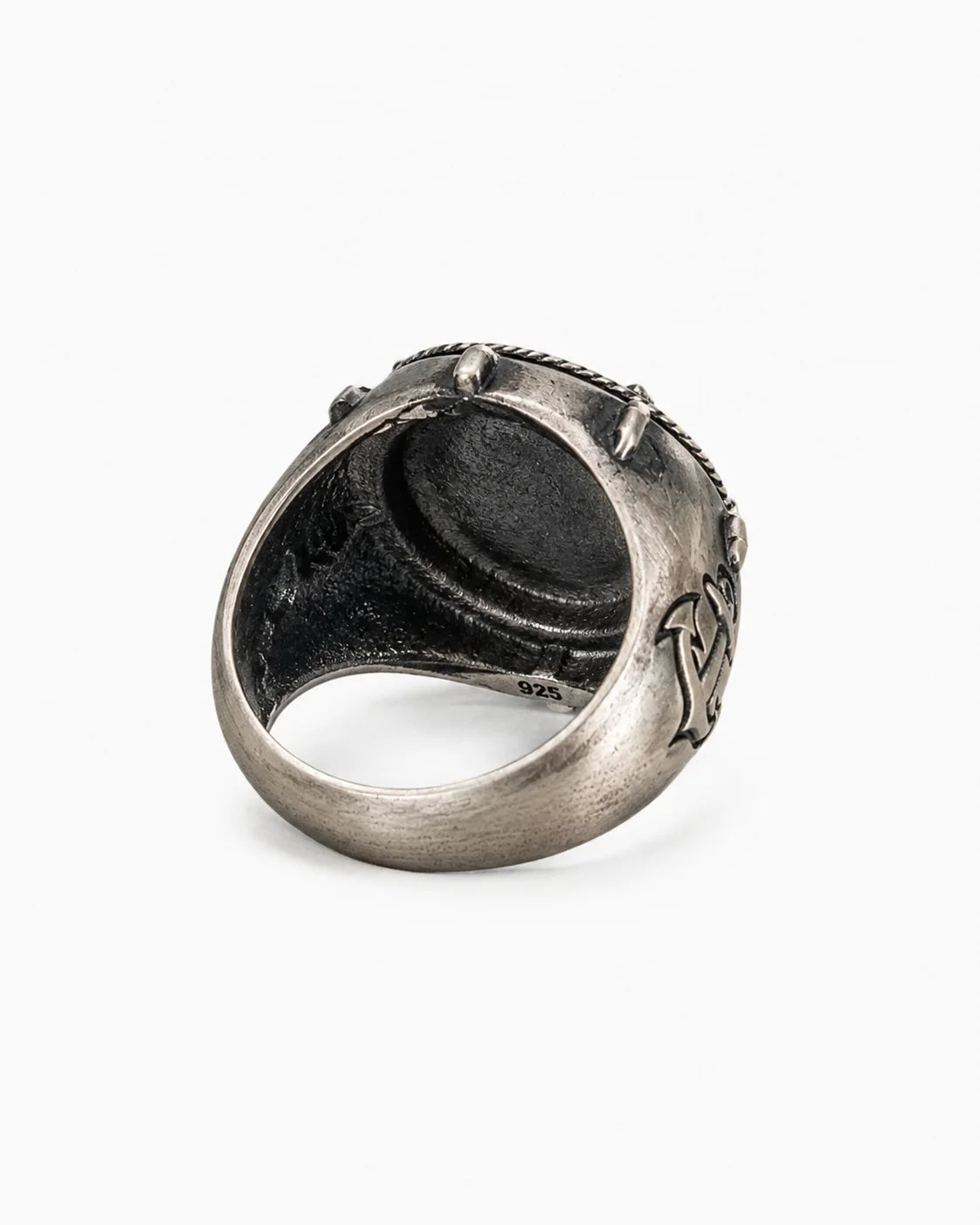 Navigational Compass Motif Signet Ring  Ring Charmora Jewelry