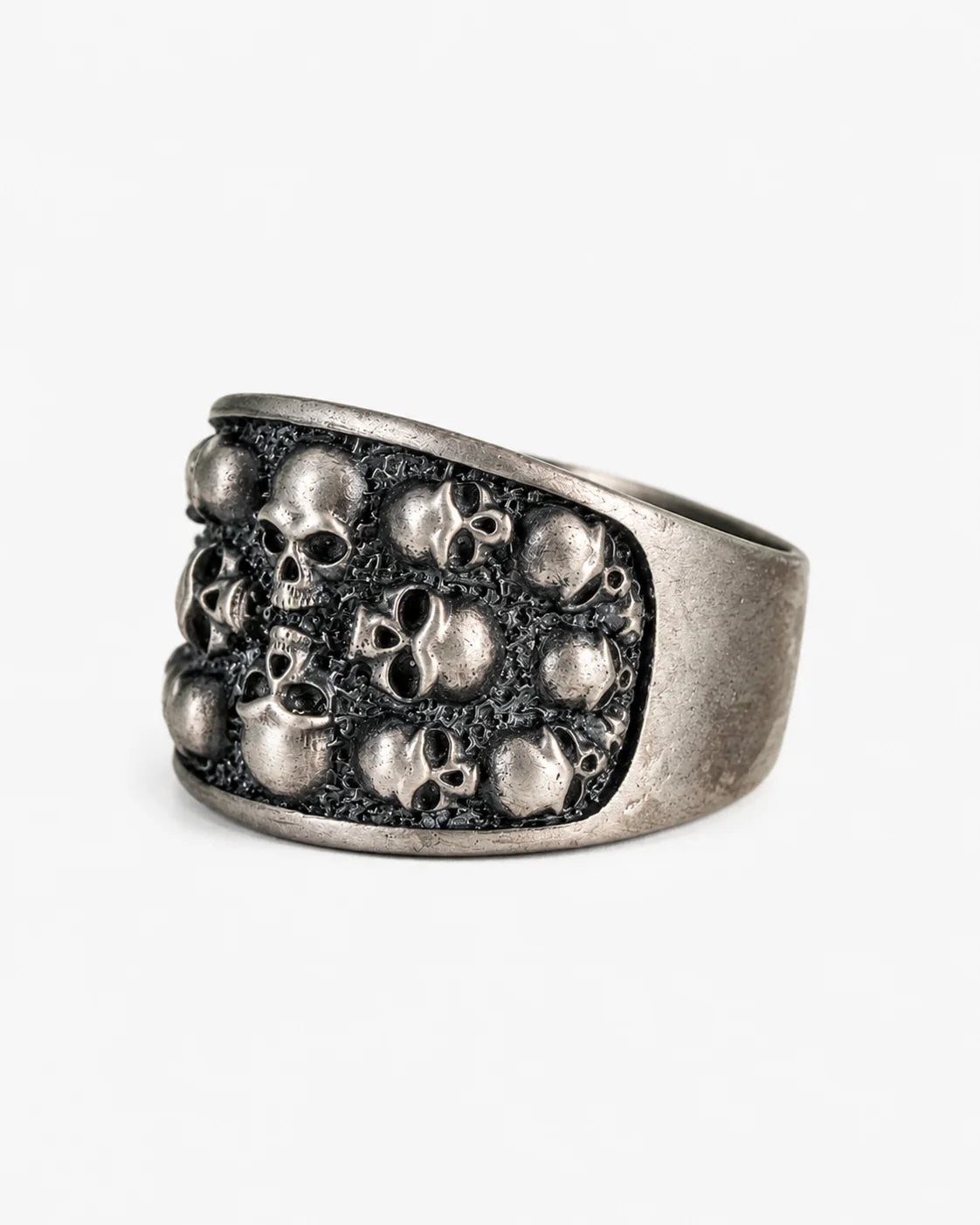 Figurative Skeletal Motif Band Ring  Ring Charmora Jewelry