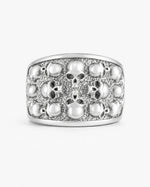 Figurative Skeletal Motif Band Ring  Ring Charmora Jewelry