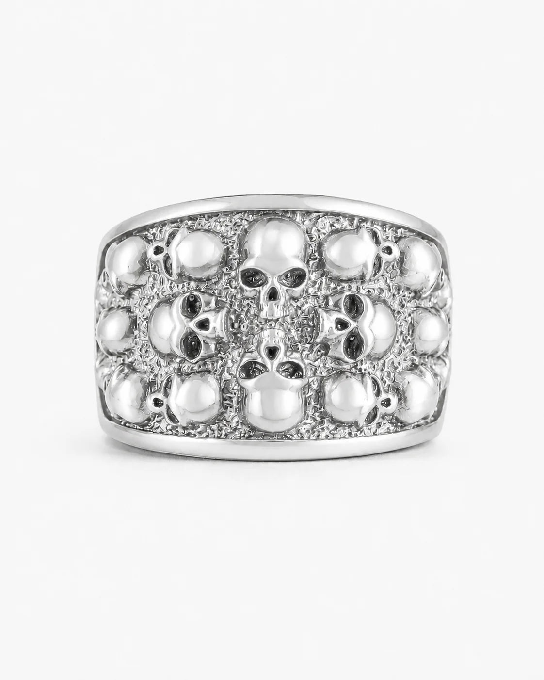 Figurative Skeletal Motif Band Ring  Ring Charmora Jewelry