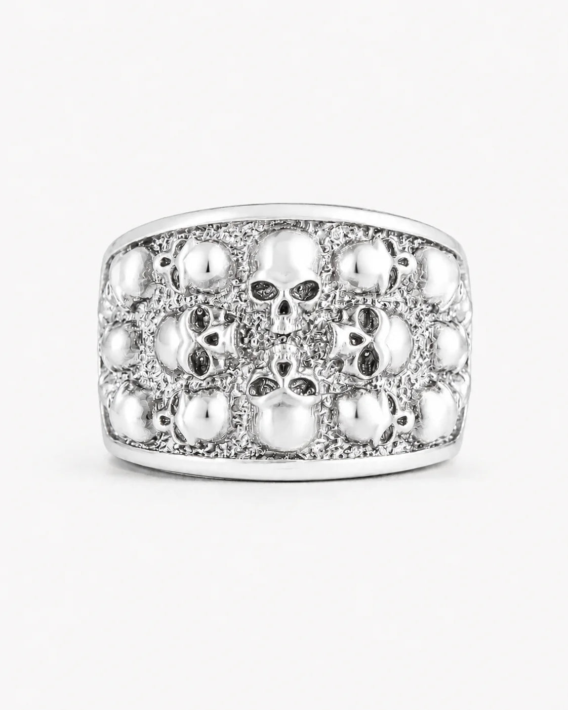 Figurative Skeletal Motif Band Ring  Ring Charmora Jewelry