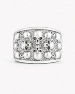 Figurative Skeletal Motif Band Ring  Ring Charmora Jewelry