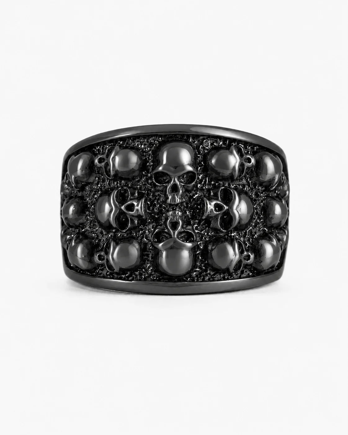 Figurative Skeletal Motif Band Ring  Ring Charmora Jewelry