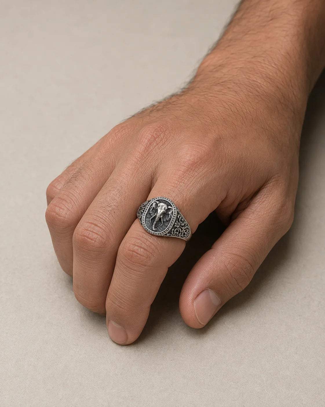 Elephant Motif Ring  Ring Charmora Jewelry
