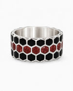 Honeycomb Geometric Beehive Ring  Ring Charmora Jewelry