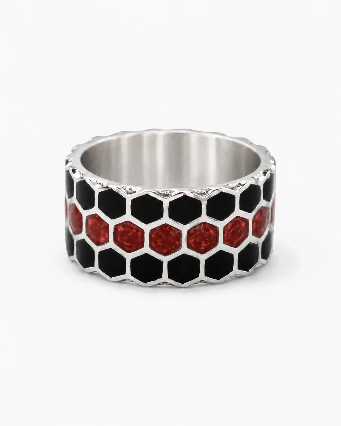 Honeycomb Geometric Beehive Ring  Ring Charmora Jewelry