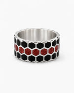 Honeycomb Geometric Beehive Ring  Ring Charmora Jewelry
