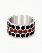 Honeycomb Geometric Beehive Ring  Ring Charmora Jewelry