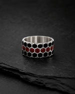 Honeycomb Geometric Beehive Ring  Ring Charmora Jewelry