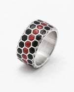 Honeycomb Geometric Beehive Ring  Ring Charmora Jewelry