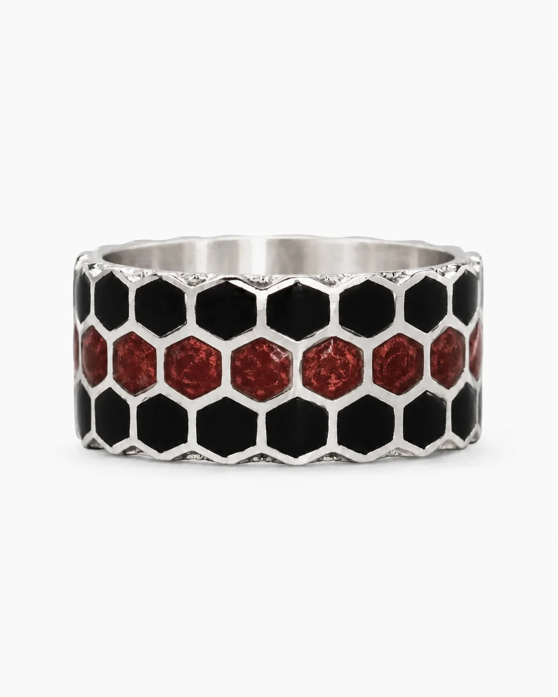 Honeycomb Geometric Beehive Ring  Ring Charmora Jewelry