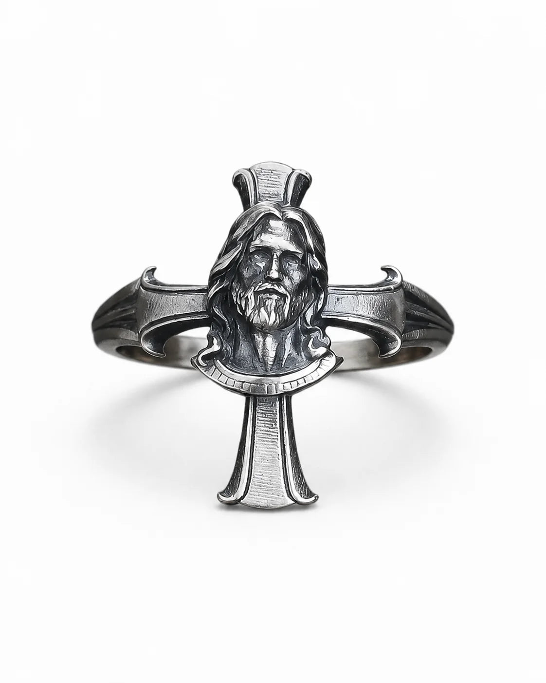 Cross Jesus Ring  Ring Charmora Jewelry