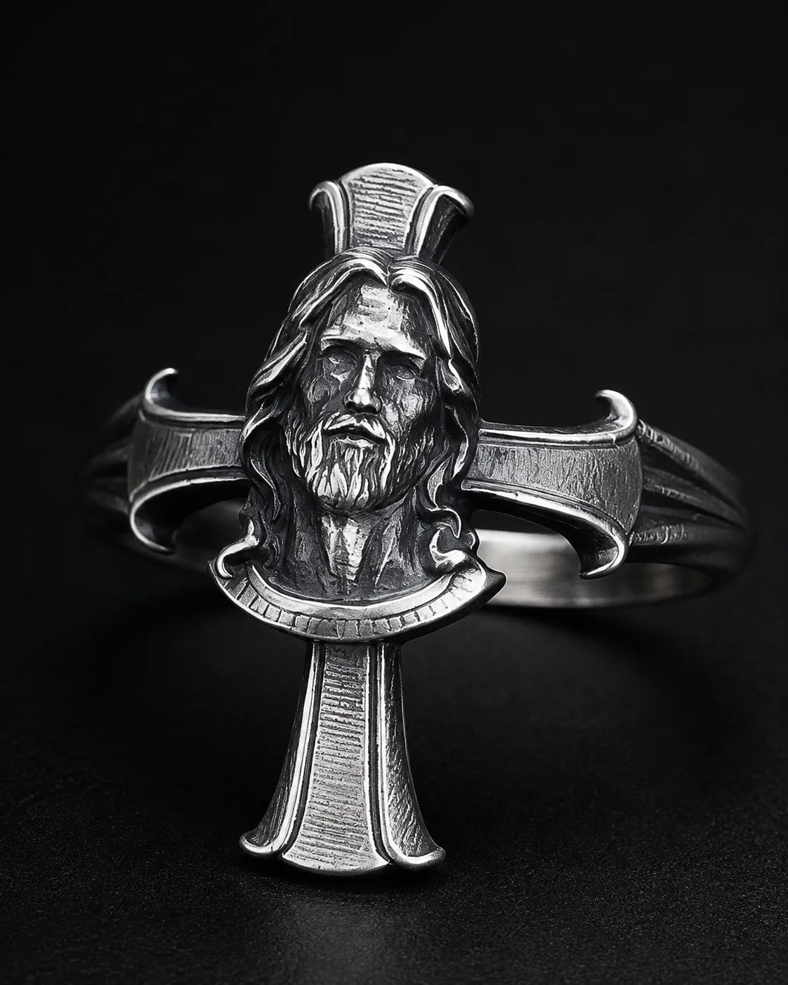 Cross Jesus Ring  Ring Charmora Jewelry