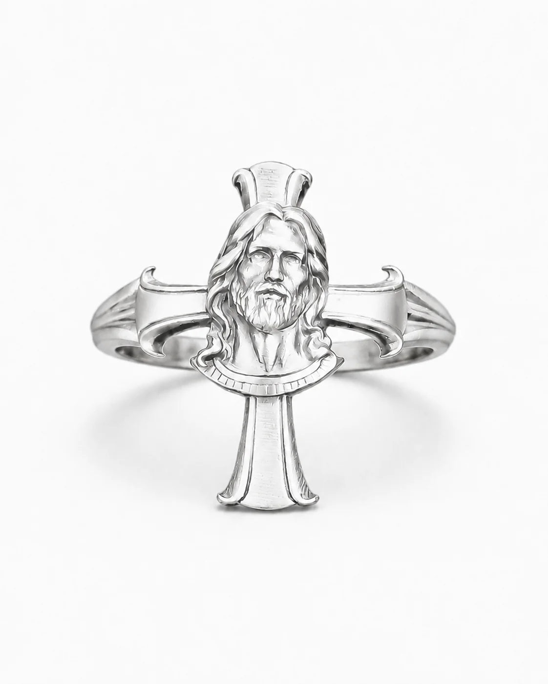 Cross Jesus Ring  Ring Charmora Jewelry