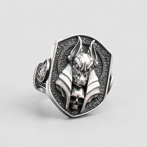 Ancient Egyptian Anubis Skull  Ring Charmora Jewelry