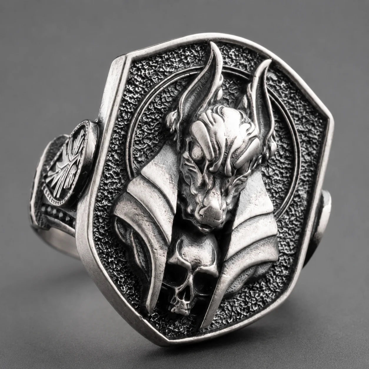 Ancient Egyptian Anubis Skull  Ring Charmora Jewelry