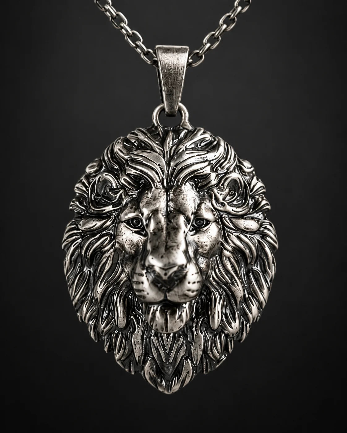 Leo Lion Head Mane Necklace  Necklace Charmora Jewelry