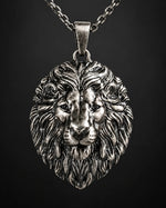 Leo Lion Head Mane Necklace  Necklace Charmora Jewelry