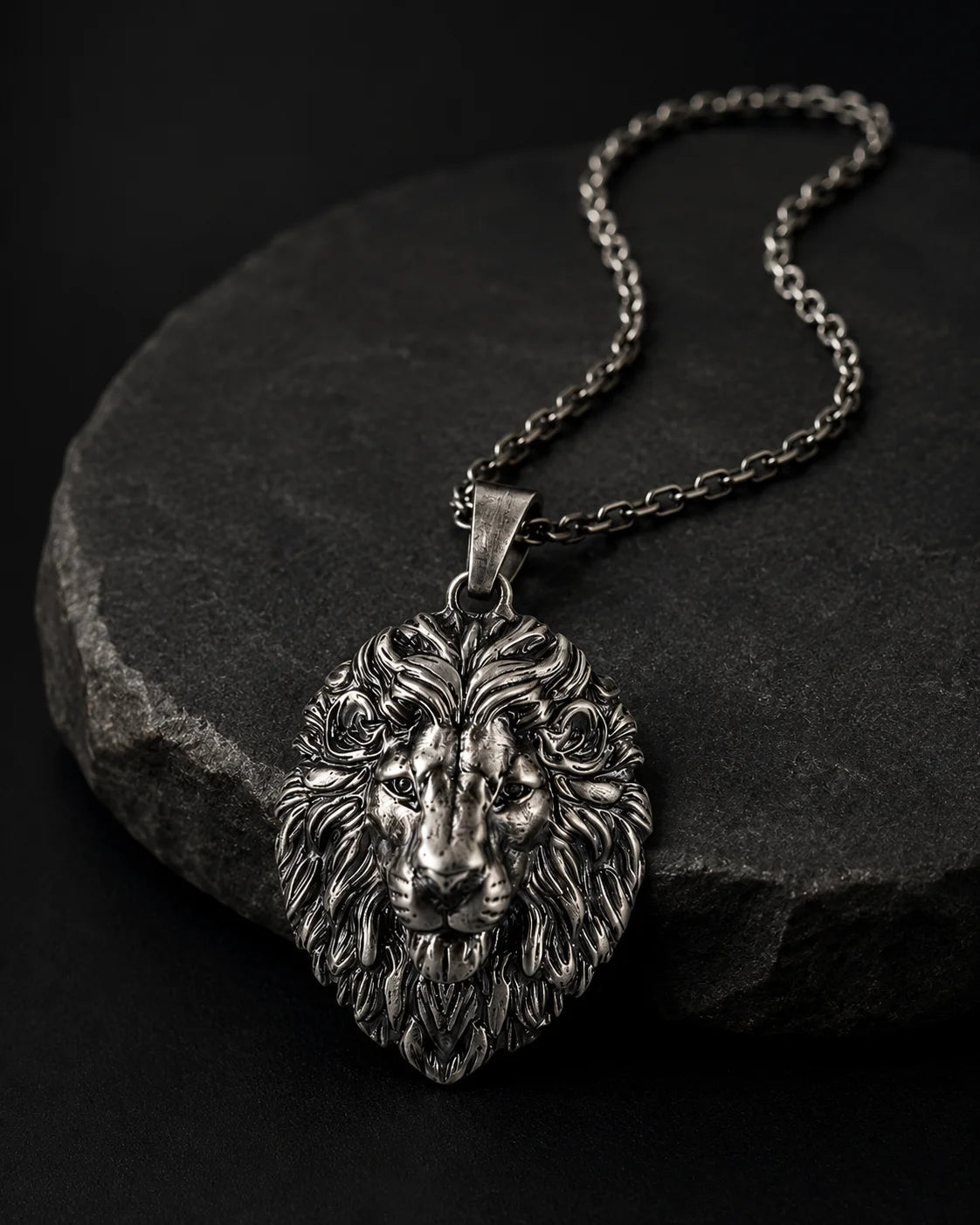 Leo Lion Head Mane Necklace  Necklace Charmora Jewelry