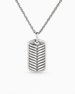 Botanical Leaf Dog Tag  Necklace Charmora Jewelry