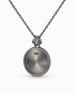 Reversible Onyx Nautical Compass  Necklace Charmora Jewelry