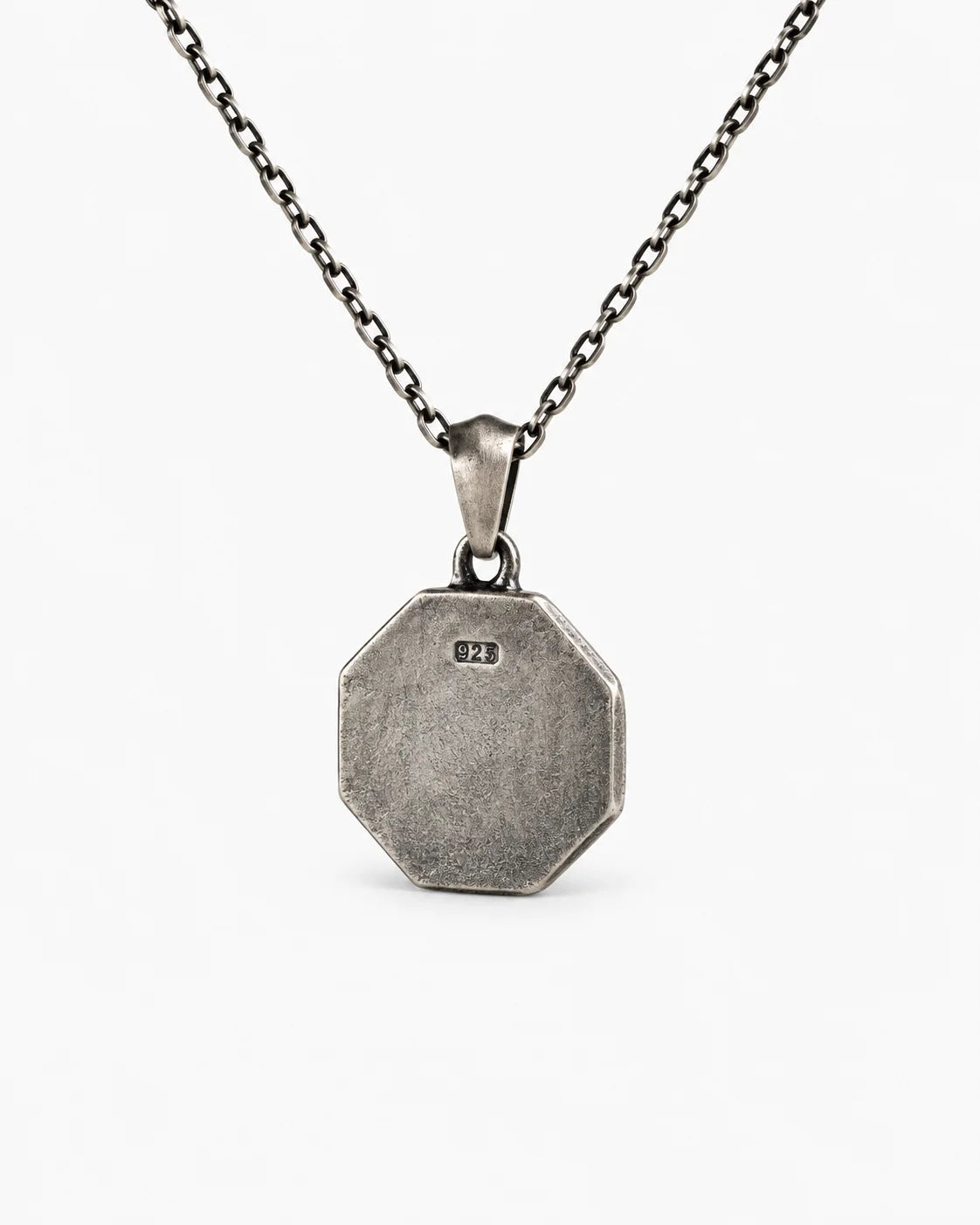 Wolf Warrior Octagonal Medallion  Necklace Charmora Jewelry
