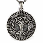 Tree of Life Solar Medallion Necklace  Necklace Charmora Jewelry