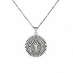 Tree of Life Solar Medallion Necklace  Necklace Charmora Jewelry