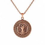 Tree of Life Solar Medallion Necklace  Necklace Charmora Jewelry