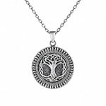 Tree of Life Solar Medallion Necklace  Necklace Charmora Jewelry