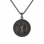 Tree of Life Solar Medallion Necklace  Necklace Charmora Jewelry