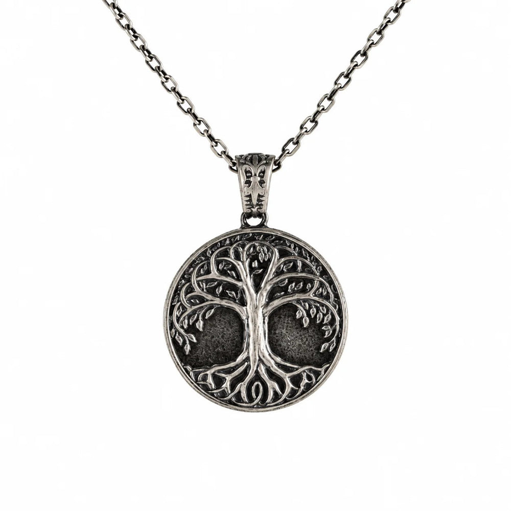 Ancestral Tree of Life Medallion  Necklace Charmora Jewelry