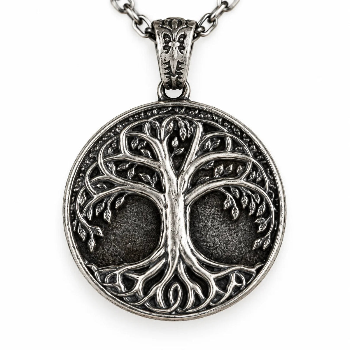 Ancestral Tree of Life Medallion  Necklace Charmora Jewelry