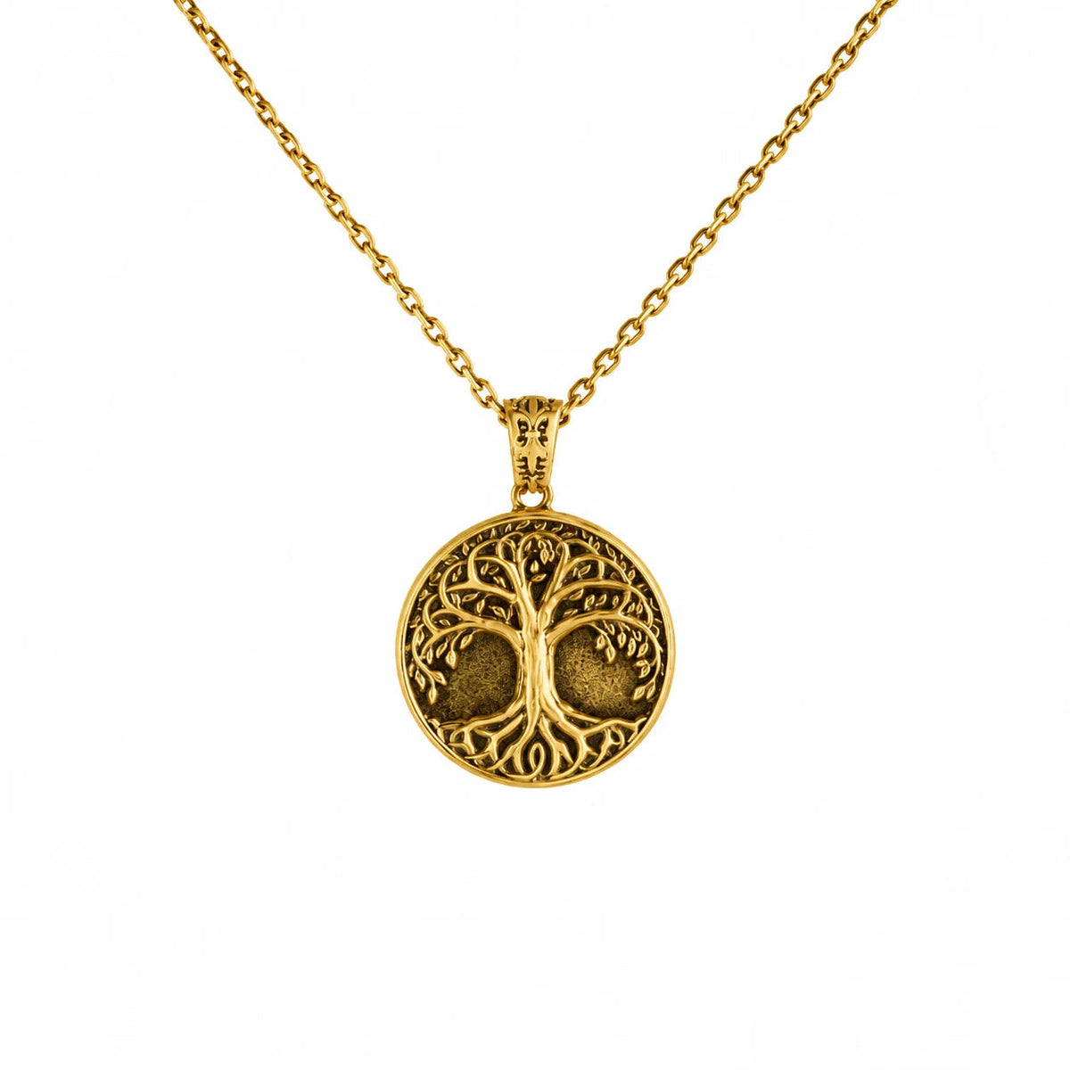 Ancestral Tree of Life Medallion  Necklace Charmora Jewelry