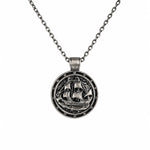 Sailing Ship Coin  Necklace Charmora Jewelry