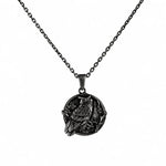 Owl Wisdom Medallion  Necklace Charmora Jewelry