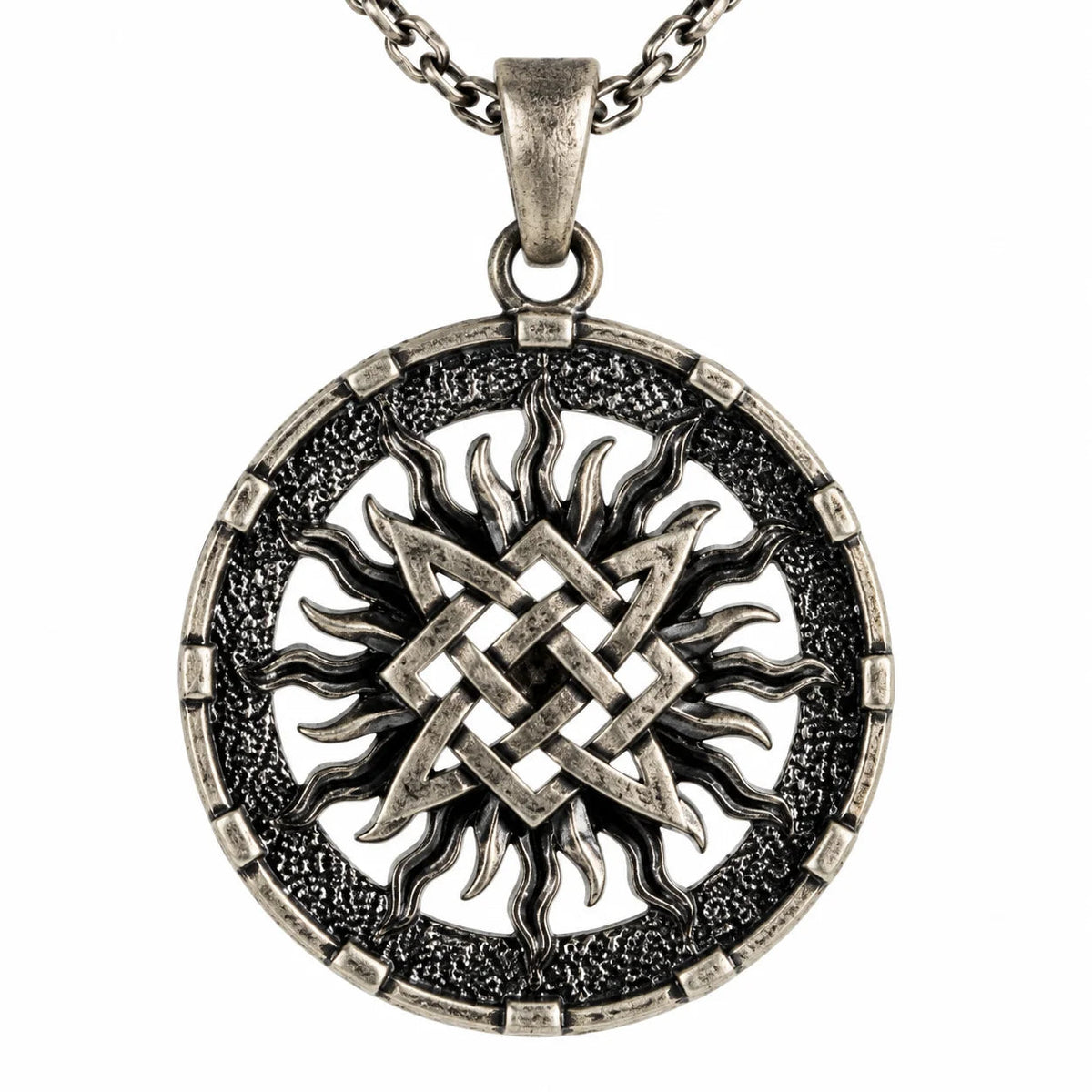 Slavic Solar Medallion  Necklace Charmora Jewelry