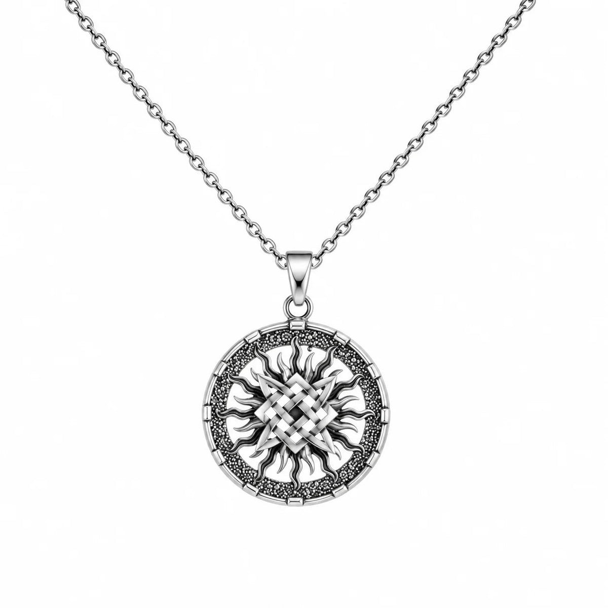 Slavic Solar Medallion  Necklace Charmora Jewelry