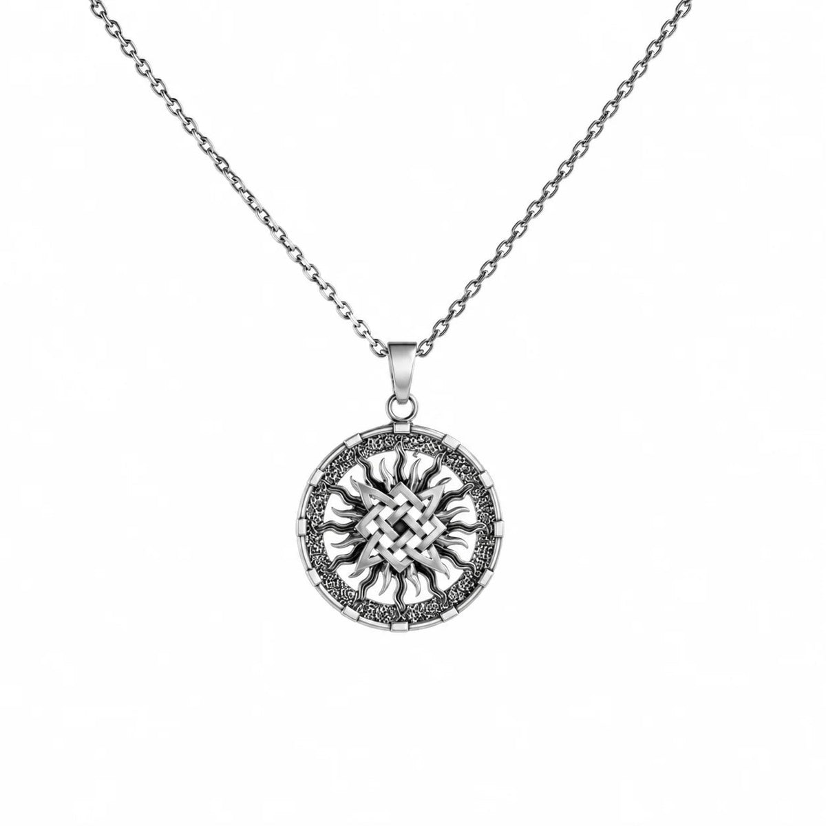 Slavic Solar Medallion  Necklace Charmora Jewelry